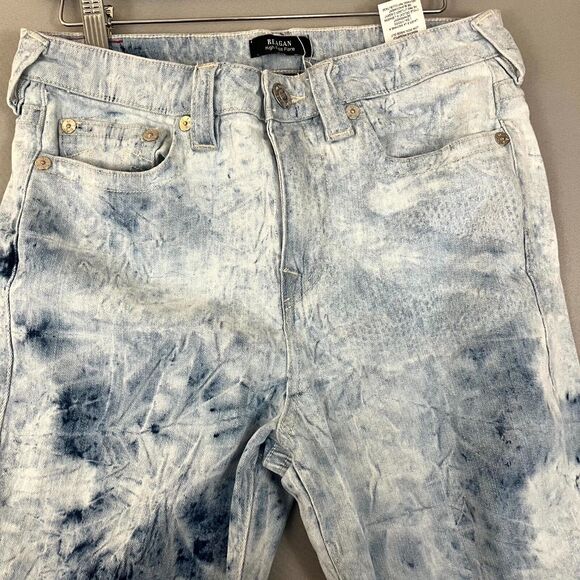 True Religion Jeans Women's 29 Blue White Tie Dye Flared Leg Festival Retro Boho - Picture 3 of 10